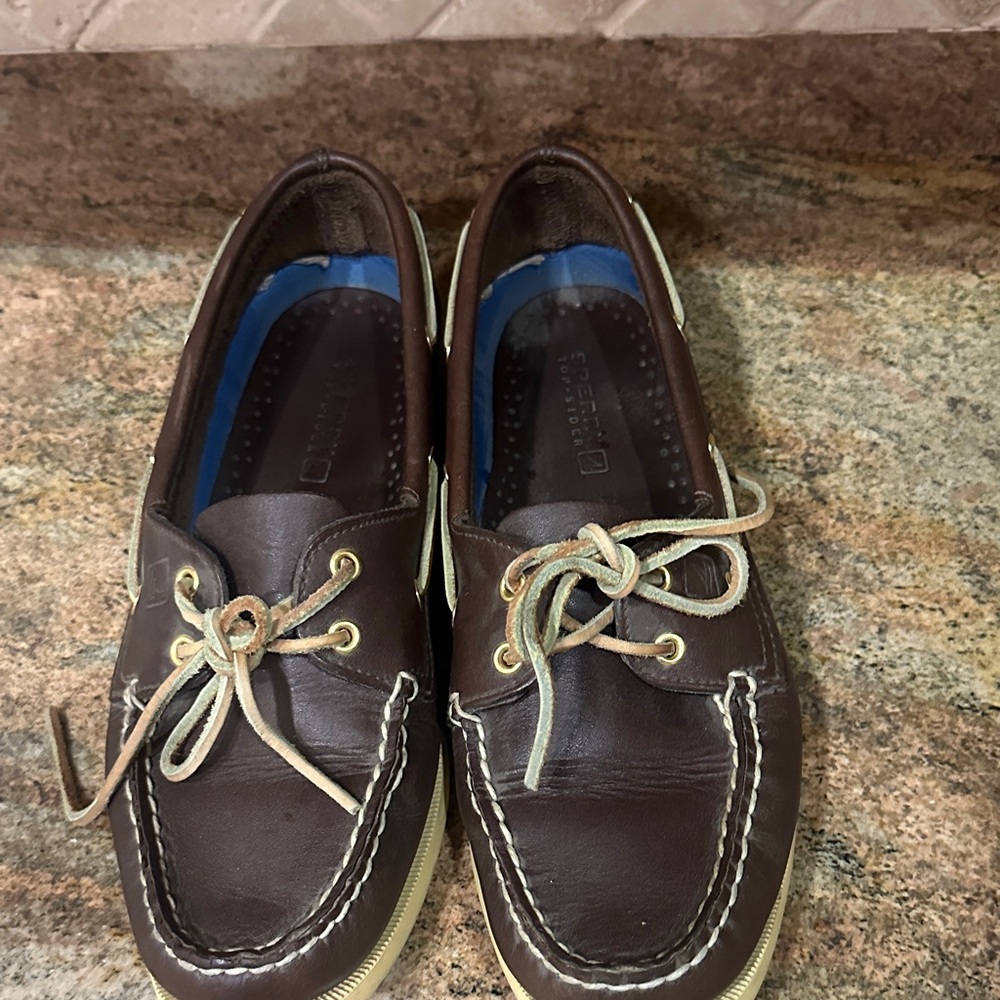 Sperry Dark Brown Leather Boat Shoes